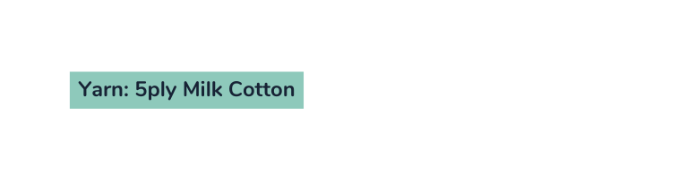 Yarn 5ply Milk Cotton